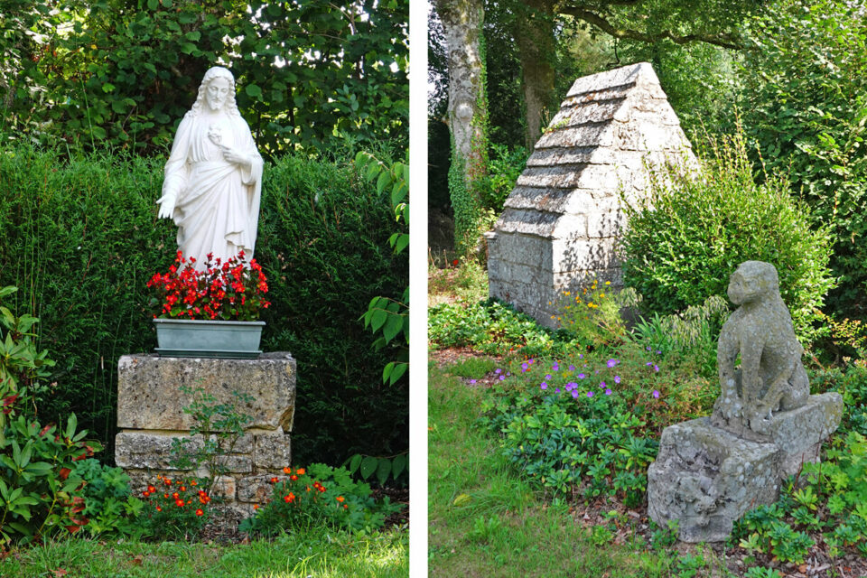 Les 2 fontaines dédiées à saint Laurent (gauche) et saint Étoi (droite) © Hubert Carlier